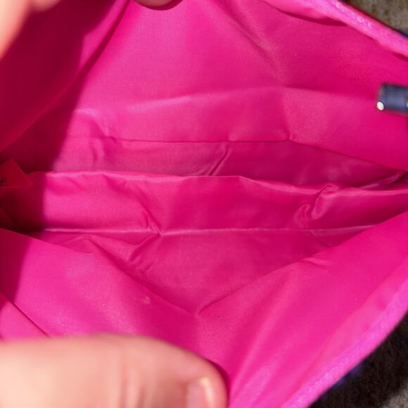 2 Clinique Cosmetic/Makeup Bag Cherry Print And Geometric Cube Print - Picture 3 of 9